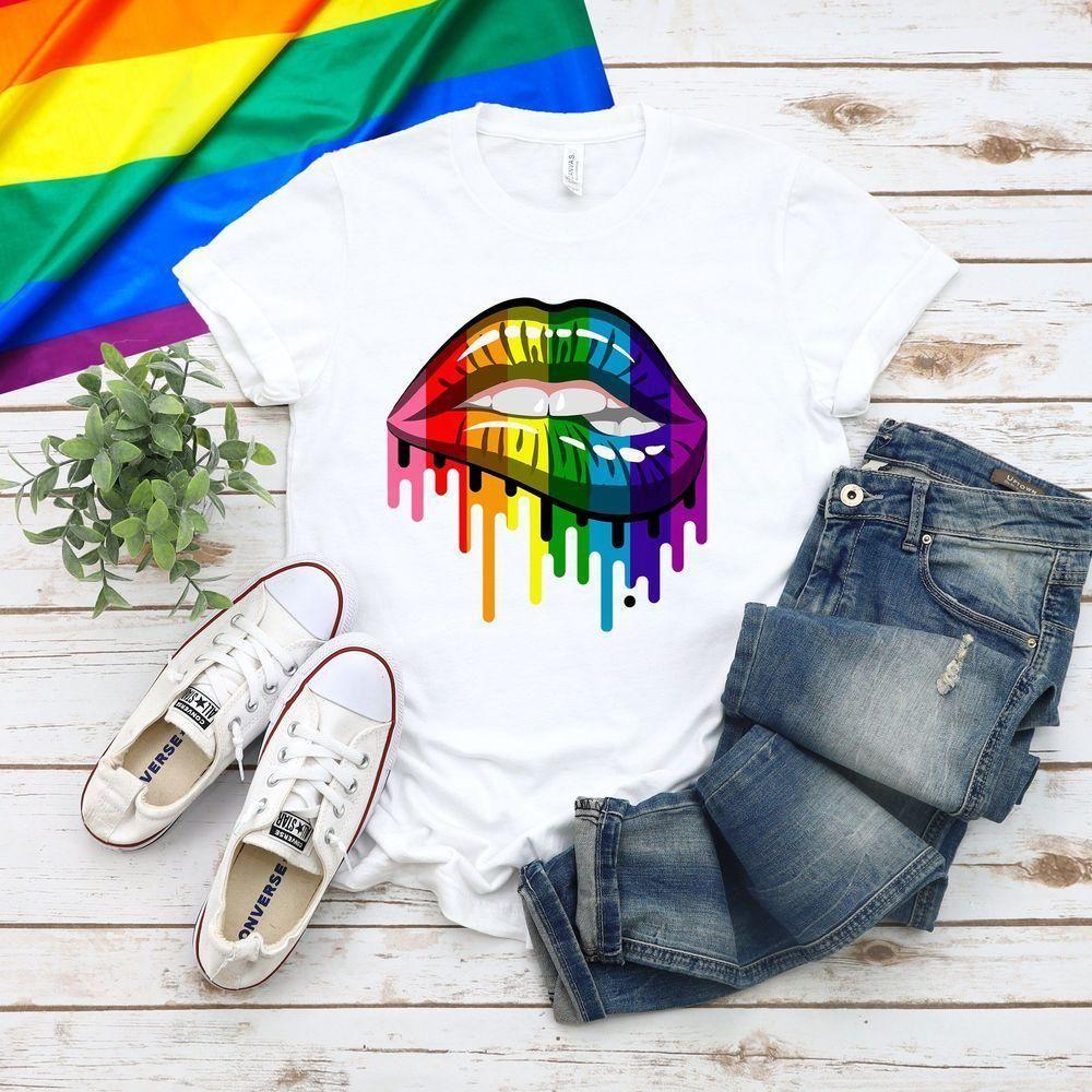 Rainbow Pride Lips Vuitino Shirt